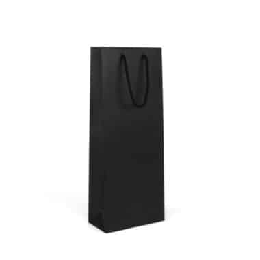 PURE BLACK - Sac en papier bouteille premium