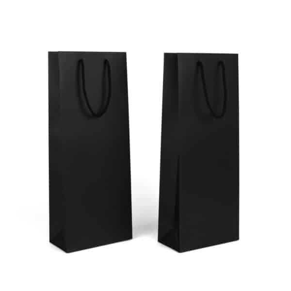 PURE BLACK - Sac en papier bouteille personnalisable