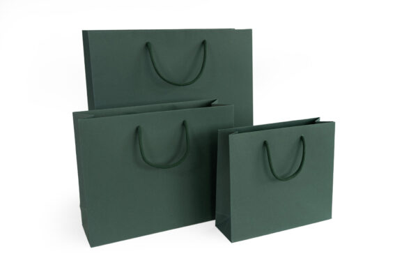 PURE GREEN- Sac luxe en papier vert personnalisé